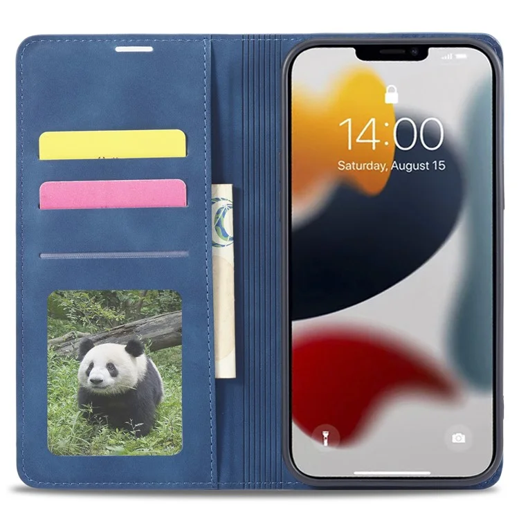 FORWENW Fantasy-Serie für iPhone 15 Kratzfeste Handyhülle Skin-Touch-Lederhülle - Blau