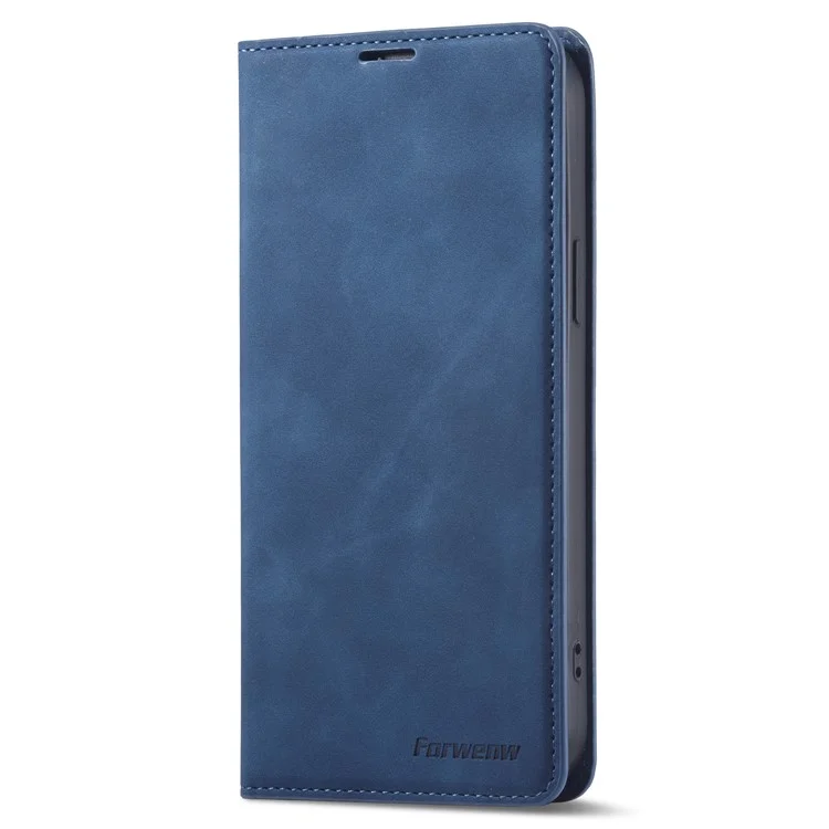 FORWENW Fantasy-Serie für iPhone 15 Kratzfeste Handyhülle Skin-Touch-Lederhülle - Blau
