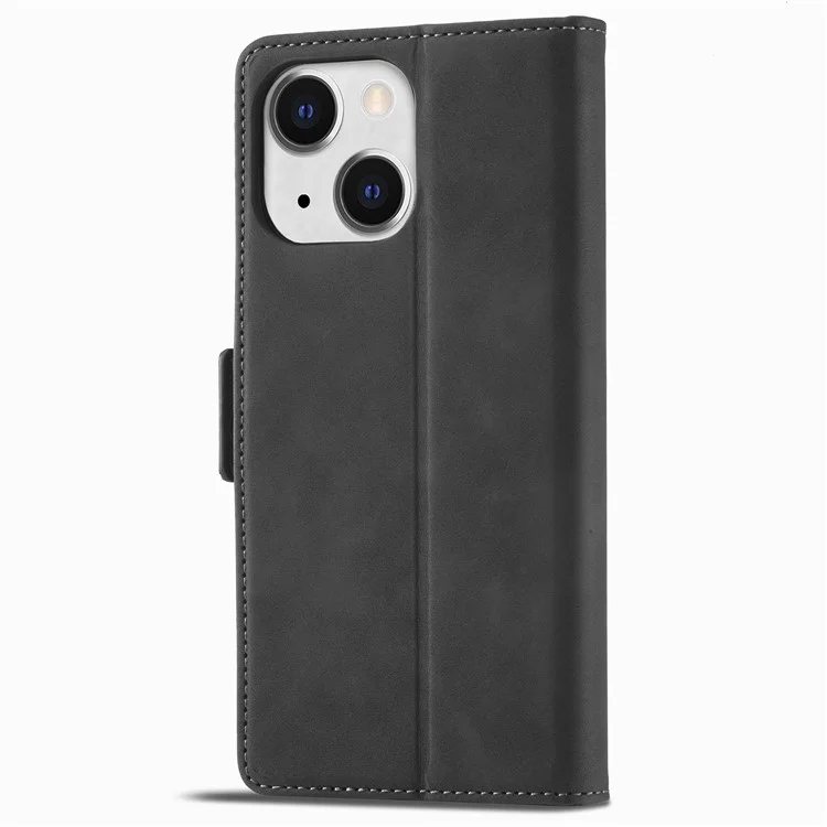 FORWENW F3 Series For iPhone 15 Plus Flip Leather Wallet Shell Phone Stand Case Anti-fall Phone Cover - Black