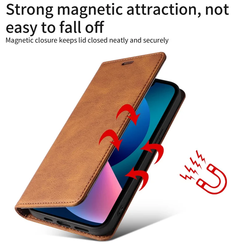 Armband PU-Leder-Hülle für iPhone 15 Pro Max, Geldbörse Ständer Stoßfeste Handyhülle - Braun