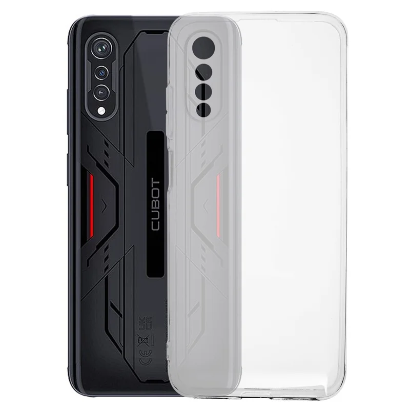 Тонкий чехол для мобильного телефона Cubot X70, защищающий от царапин, мягкий чехол из ТПУ для задней крышки телефона - прозрачный
