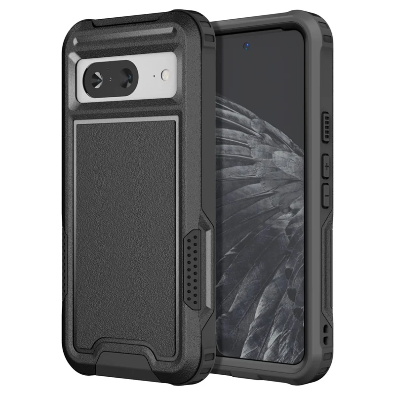 Style F1 For Google Pixel 8 Drop-proof Back Case PC+TPU Anti-scratch Phone Cover - Black