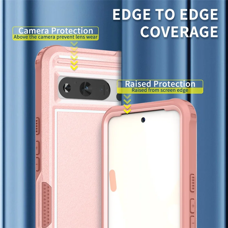 Style F1 For Google Pixel 8 Pro PC+TPU Anti-scratch Phone Case Shockproof Back Cover - Pink