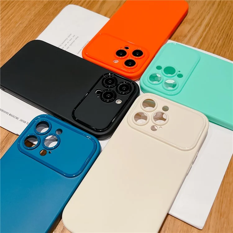 For iPhone 15 Pro Max Matte TPU Phone Case Anti-Scratch Shell Shockproof Cell Phone Cover - Black