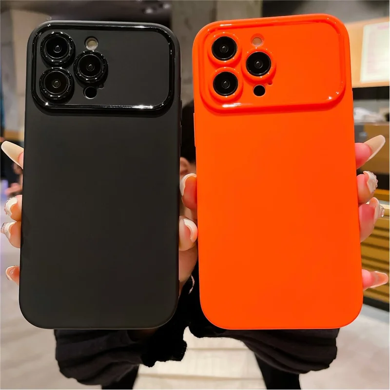 For iPhone 15 Pro Slim-Fit TPU Phone Case Matte Protective Cell Phone Cover Anti-Scratch Shell - Orange