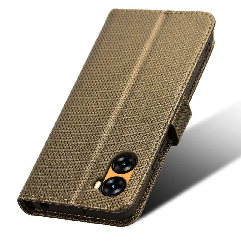 For Umidigi G3 / G3 Max / G3 Plus Diamond Texture Anti-fall Cover PU Leather Wallet Stand Phone Case - Brown