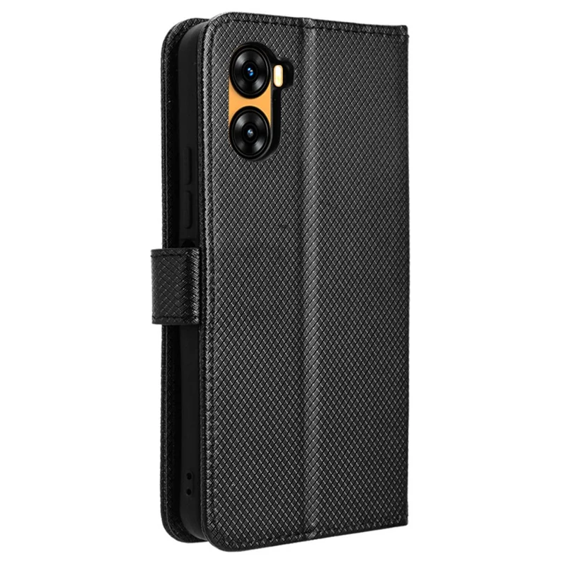 For Umidigi G3 / G3 Max / G3 Plus Diamond Texture Anti-fall Cover PU Leather Wallet Stand Phone Case - Black