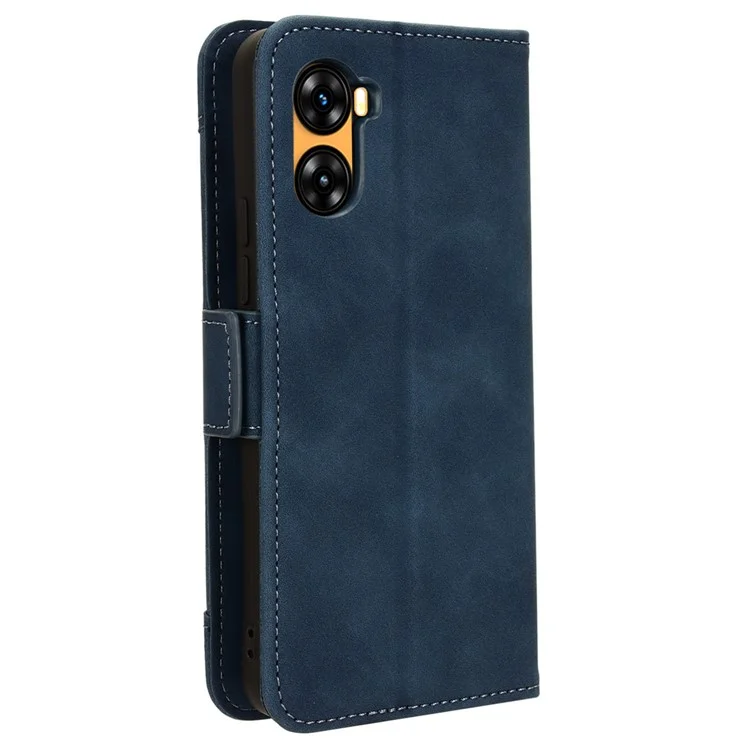 For Umidigi G3 / G3 Max / G3 Plus Multiple Card Slots Phone Case Leather Wallet Stand Anti-drop Cover - Blue