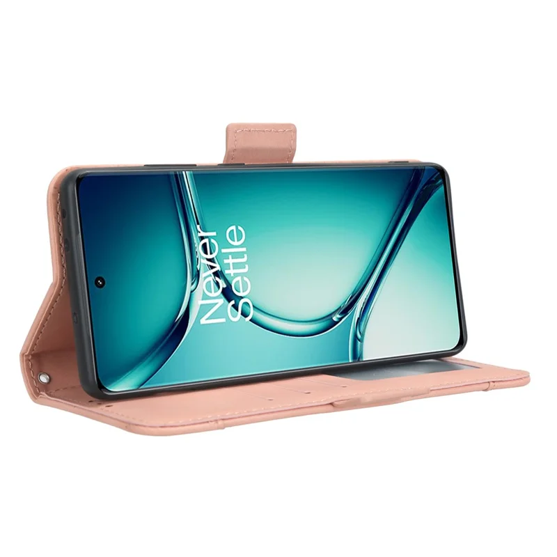 For OnePlus Ace 2 Pro 5G Multiple Card Slots Phone Case PU Leather Wallet Stand Protective Cover - Pink