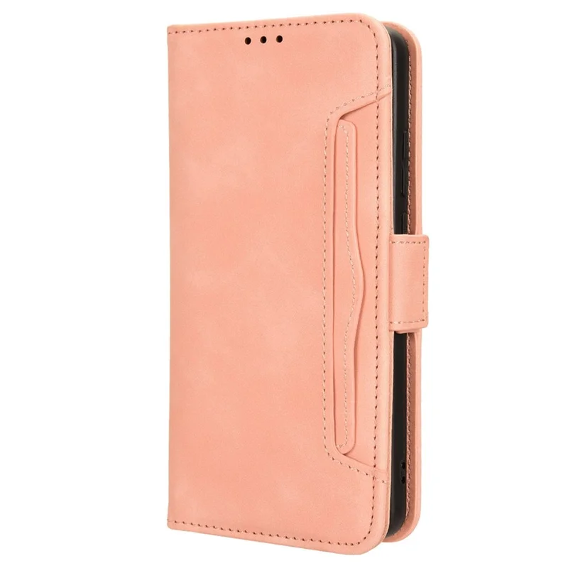 For OnePlus Ace 2 Pro 5G Multiple Card Slots Phone Case PU Leather Wallet Stand Protective Cover - Pink