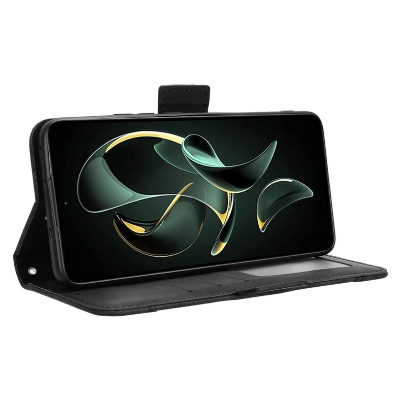 Custodia con Slot per Più Carte per Xiaomi 13T / 13T Pro / Redmi K60 Ultra, Caratteristica di Supporto Portafoglio in Pelle PU Protettiva per Telefono - Nero