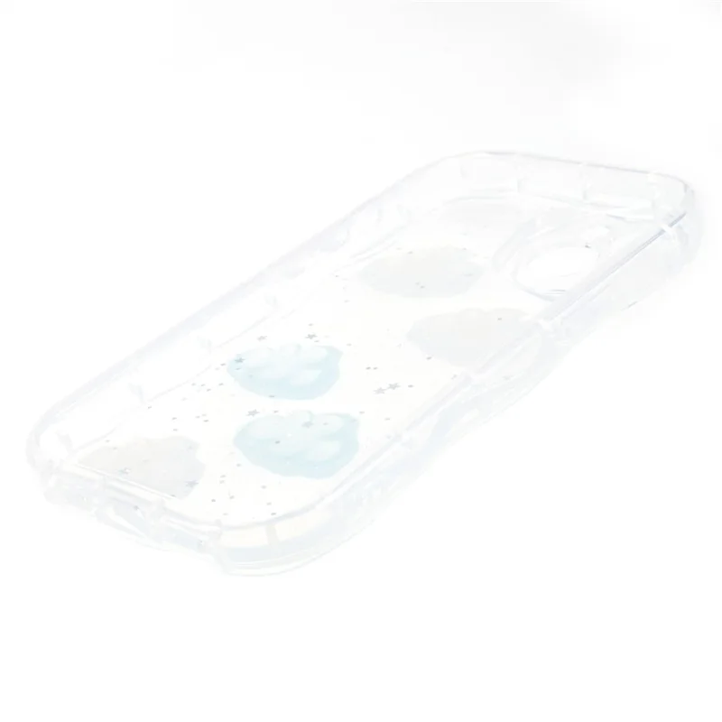 Back Cover for iPhone 13 6.1 inch , 3D Butterfly  /  Cloud Pattern Epoxy TPU Phone Case - Cloud