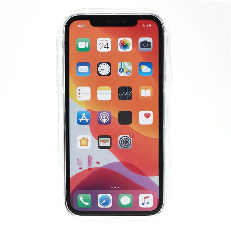 Back Cover for iPhone 12 6.1 inch , 3D Butterfly  /  Cloud Pattern Epoxy Flexible TPU Phone Case - Cloud