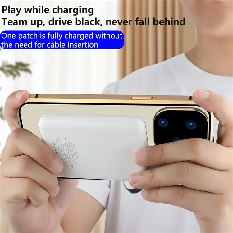Dual-Sided Tempered Glass+Magnetic Metal Frame Anti-Drop Case for iPhone 15 Compatible with MagSafe Phone Cover with Buckle Lock - Gold