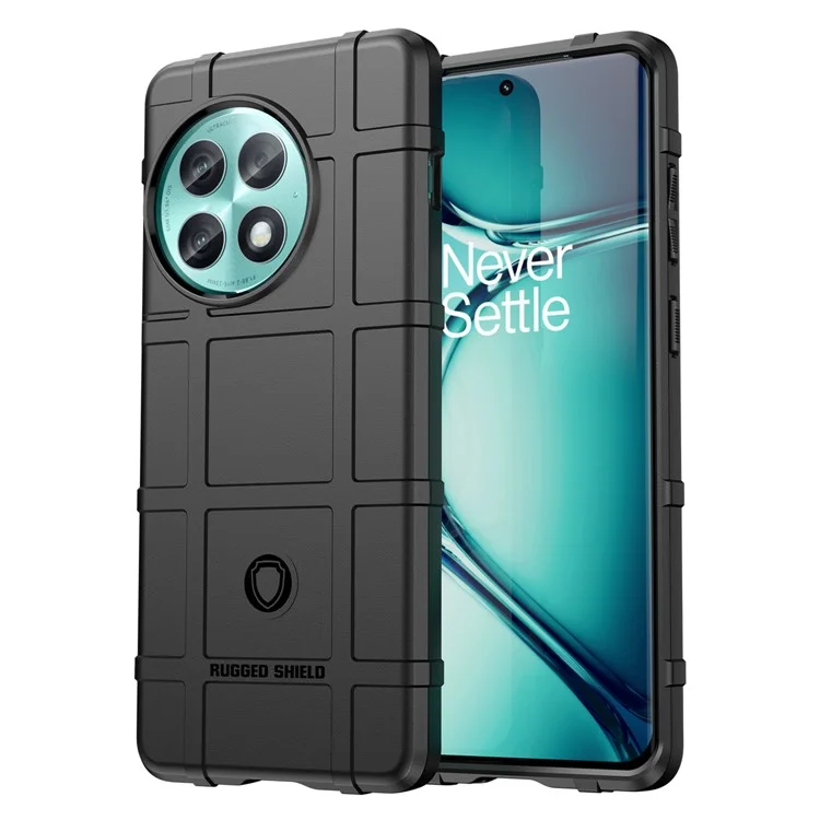 For OnePlus Ace 2 Pro 5G Square Grid Texture TPU Case Mobile Phone Protective Cover - Black