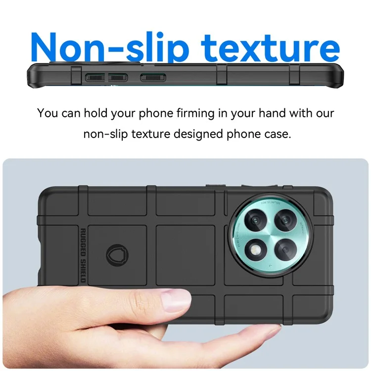 For OnePlus Ace 2 Pro 5G Square Grid Texture TPU Case Mobile Phone Protective Cover - Black