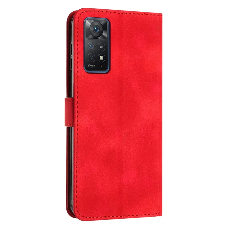Leather Case for Xiaomi Redmi Note 12 Pro 4G / Note 11 Pro 4G (MediaTek) / Note 11 Pro 5G (Qualcomm) / Note 11 Pro+ 5G Stand Wallet Phone Cover - Red
