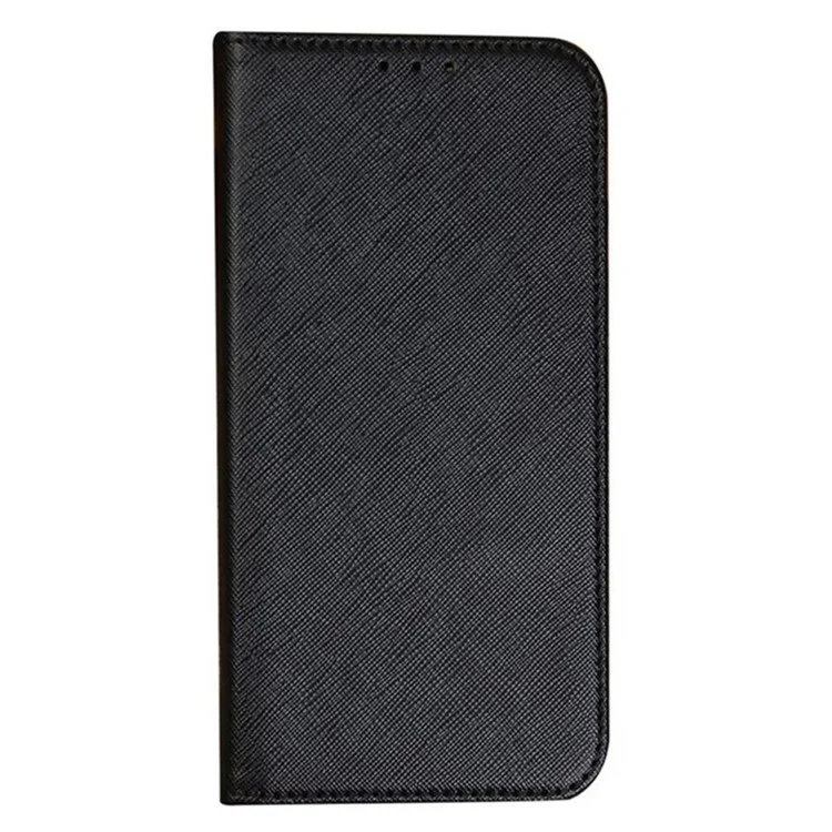 For Honor X8a 5G Wallet Case Kreuzstruktur Magnetischer Ständer PU-Leder Handyhülle - Schwarz