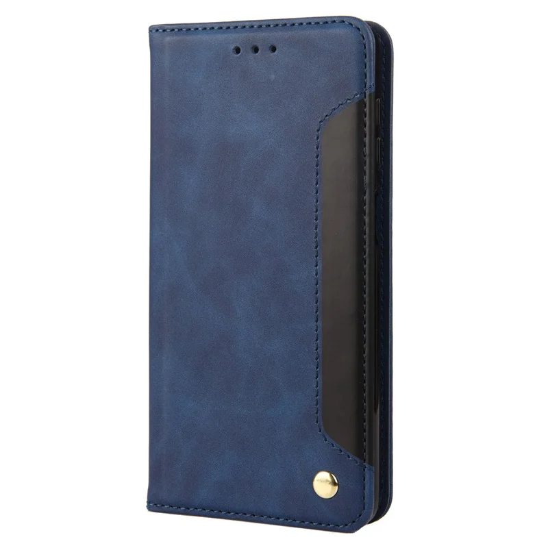 For Honor 90 Lite 5G/X50i 5G Shockproof Skin-touch Cell Phone Leather Case Wallet Phone Stand Cover - Blue