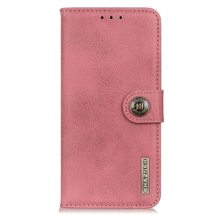 KHAZNEH für Motorola Moto G14 4G PU-Ledertelefonabdeckung, Rindslederstruktur, Standfunktion, Brieftasche - Pink