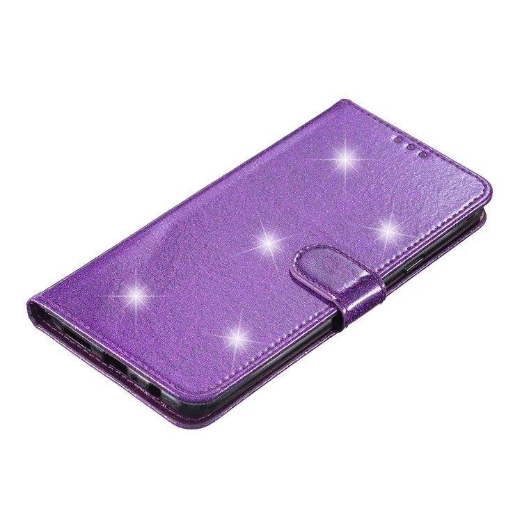 Custodia per telefono in pelle PU glitterata per Xiaomi 13, antiurto, portafoglio, supporto - Viola