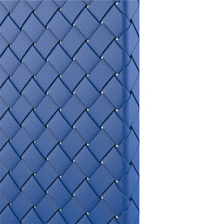 Pour iPhone 15 Pro Max Woven Texture Phone Case Soft TPU Heat Dissipation Cover - Bleu