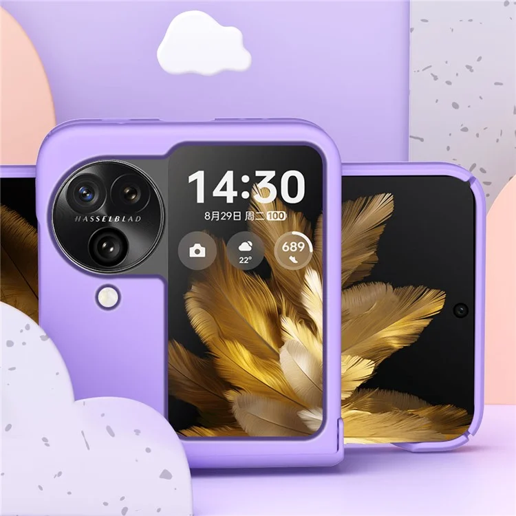 Per Oppo Find N3 Flip 5G Protezione Cerniera Custodia Rigida per Telefono PC Assorbimento degli Urti - Viola