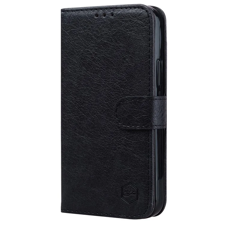 For Samsung Galaxy S23 FE Solid Color PU Leather Wallet Case Cell Phone Horizontal Stand Cover - Black