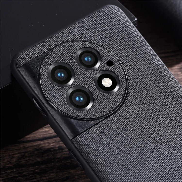 Para OnePlus Ace 2 Pro 5G Funda de teléfono de tela + PC duro, funda protectora, carcasa antiarañazos - Negro