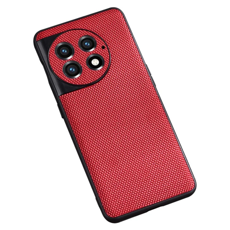 Per OnePlus Ace 2 Pro 5G Slim-Fit Custodia per telefono rivestita in nylon TPU Custodia antigraffio - Rosso