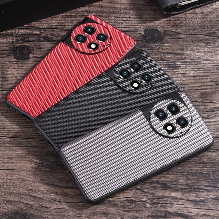 Per OnePlus Ace 2 Pro 5G Slim-Fit Custodia per telefono rivestita in nylon TPU Custodia antigraffio - Rosso