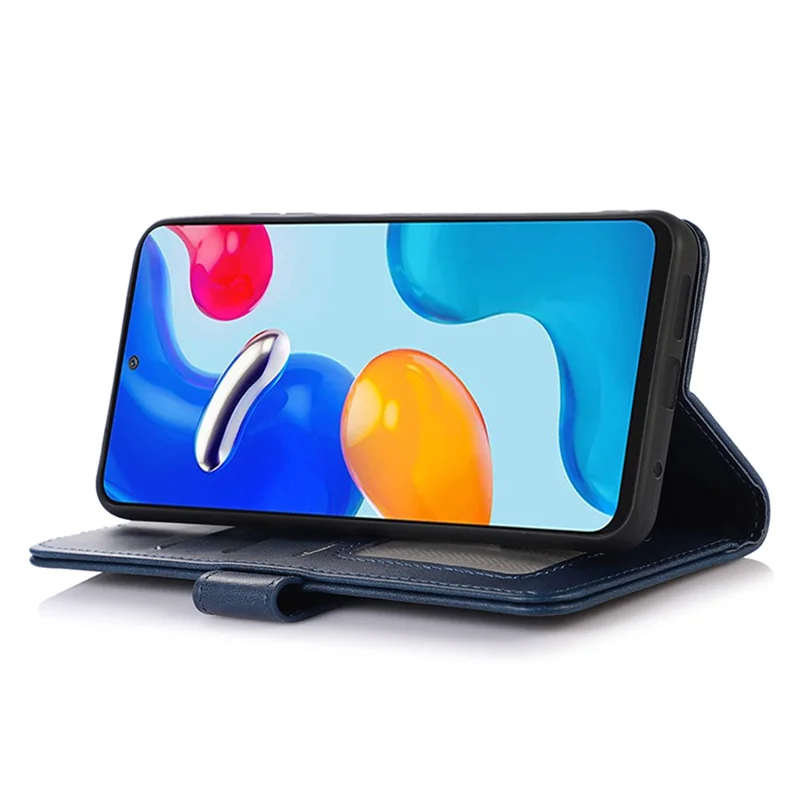 Voor OnePlus Ace 2 Pro 5G Koeienhuidstructuur Hoesje Portemonnee Stand Leather Flip Hoes - Blauw