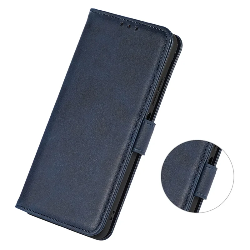 Voor OnePlus Ace 2 Pro 5G Koeienhuidstructuur Hoesje Portemonnee Stand Leather Flip Hoes - Blauw