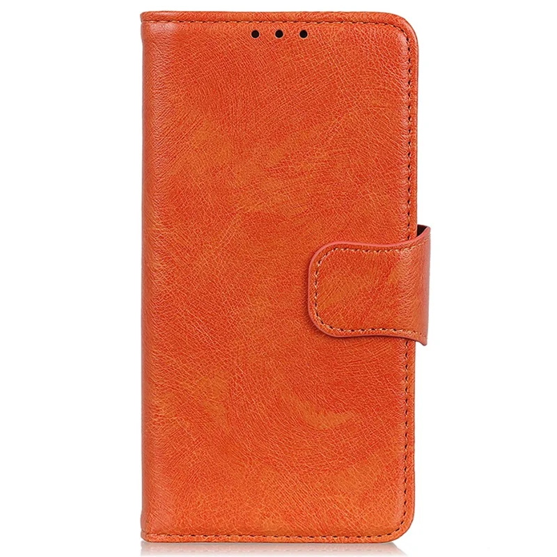 For OnePlus Ace 2 Pro 5G Phone Case Nappa Texture Phone Cover Split Leather Wallet Stand Shell - Orange