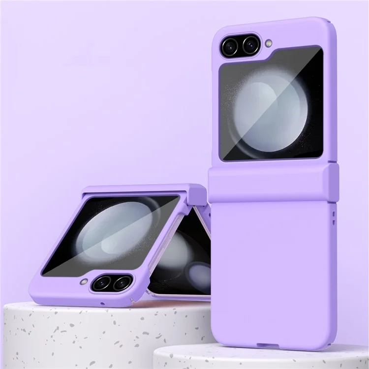 Für Samsung Galaxy Z Flip5 5G Hartplastik-Handyhülle Scharnierschutz stoßfest Mobiler Schutzbezug - Lila