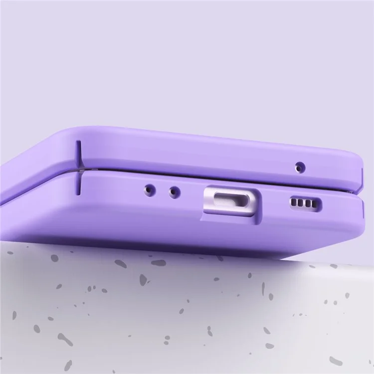 Für Samsung Galaxy Z Flip5 5G Hartplastik-Handyhülle Scharnierschutz stoßfest Mobiler Schutzbezug - Lila