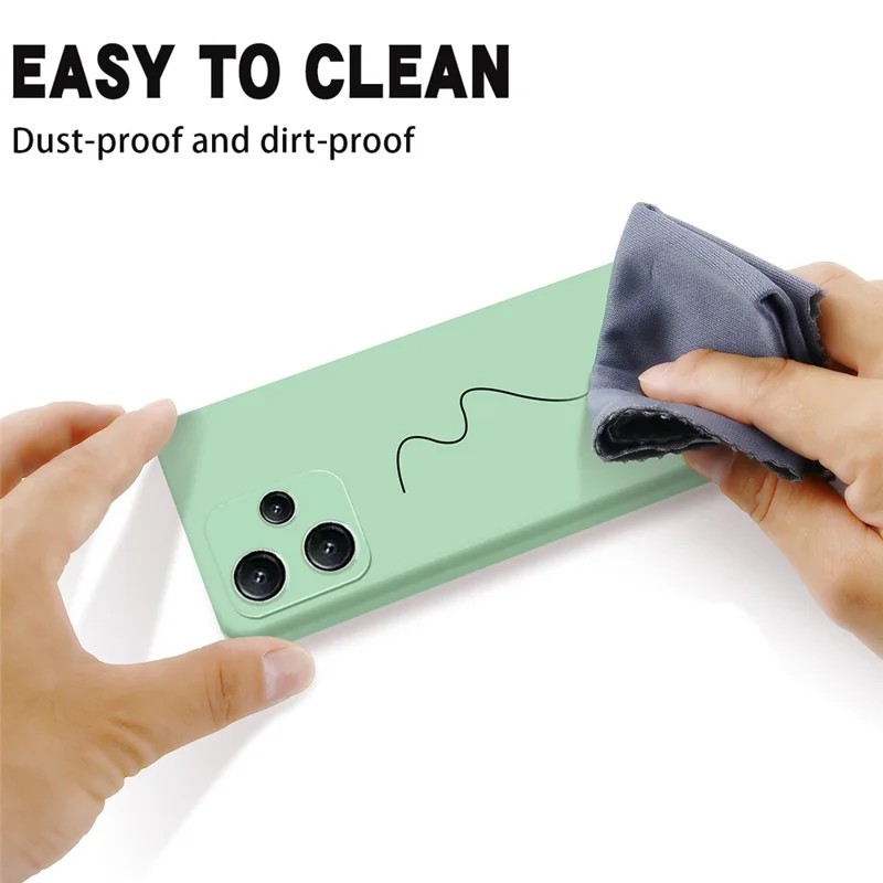 For Xiaomi Redmi 12 5G (Global) / Poco M6 Pro 5G Liquid Silicone Phone Case Soft Lining Anti-scratch Back Cover - Green