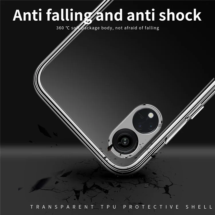 MOFI Für Oppo A58 4G Super Clear Handy-Hülle Soft TPU Handy-Hülle