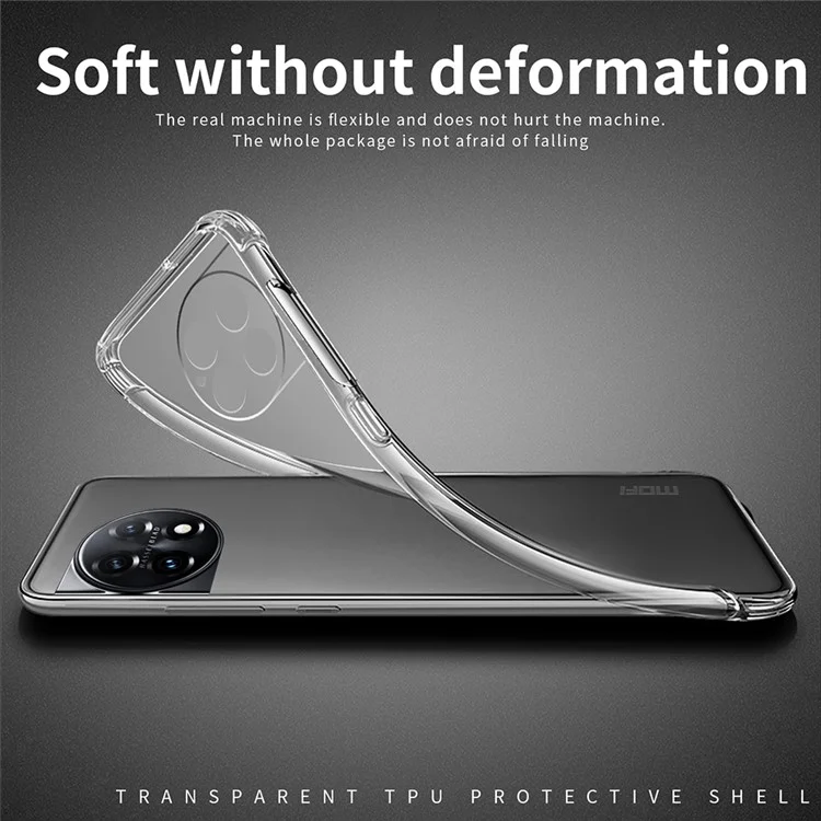 Coque Transparente MOFI pour OnePlus Ace 2 Pro 5G, Étui de Protection en TPU Souple pour Téléphone Portable