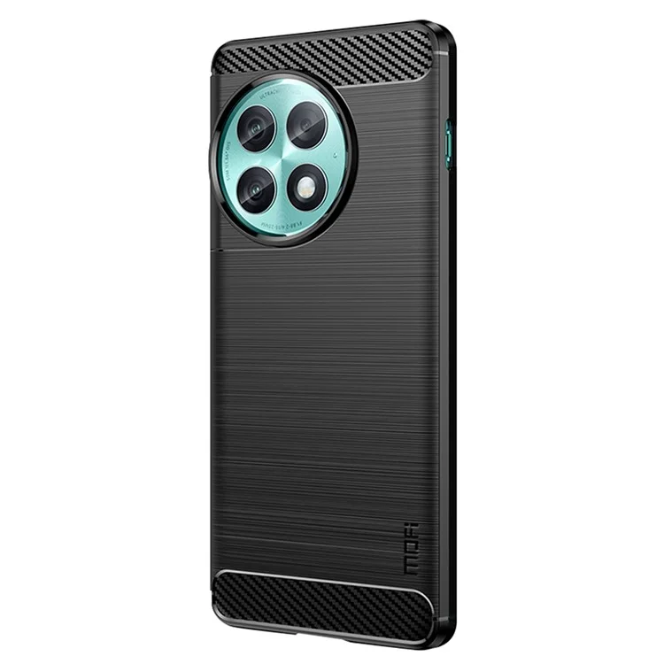 MOFI JK TPU Series-1 para OnePlus Ace 2 Pro 5G Funda de Teléfono Anti-arañazos con Textura de Fibra de Carbono Cepillada - Negro