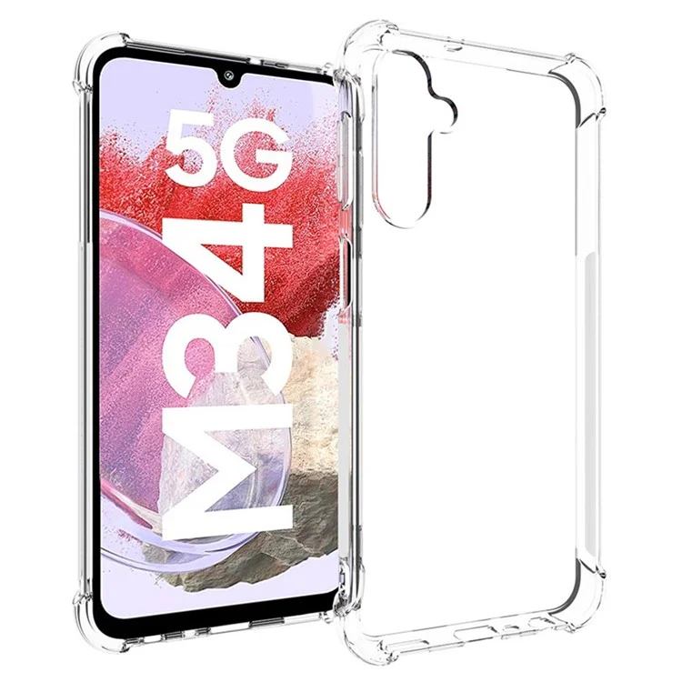 Für Samsung Galaxy M34 5G / F34 5G Stoßfeste Handyhülle Transparent Anti-Staub TPU Handyhülle