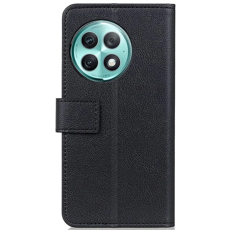 Para OnePlus Ace 2 Pro 5G Funda de Teléfono con Textura Cubierta de Cuero PU Billetera de Pie - Negro