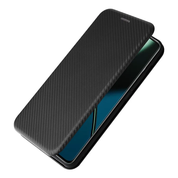 Per OnePlus Ace 2 Pro 5G Carbon Fiber Texture Phone Case Card Holder Leather Stand Anti-drop Cover - Nero