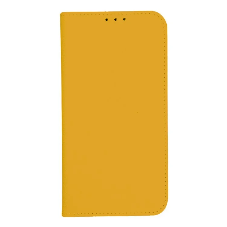 Для Motorola Moto G13 4G PU Leather Flip Stand Wallet Cover Cross Texture Anti-fall Phone Case - Желтый