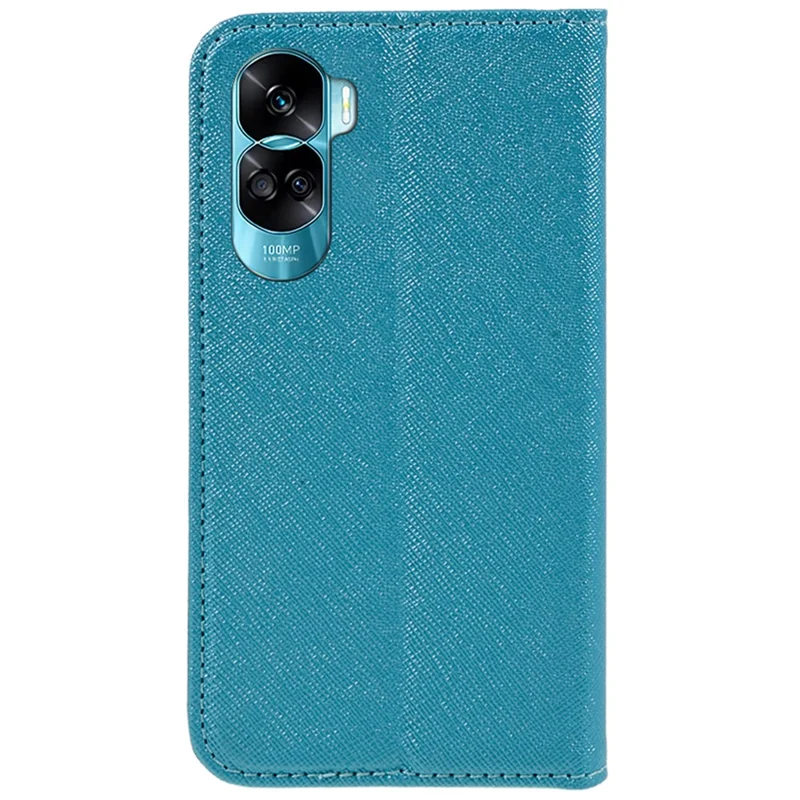 For Honor 90 Lite 5G / X50i 5G Leather Protective Case Cross Texture Wallet Stand Phone Cover - Sky Blue