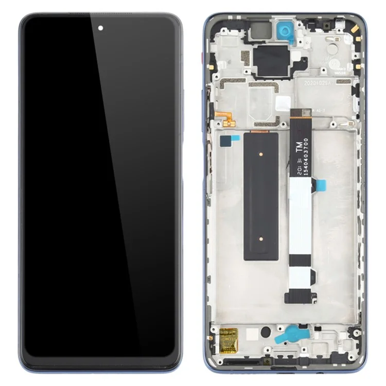 For Xiaomi Redmi Note 9 Pro 5G M2007J17C / Mi 10T Lite 5G M2007J17G Grade C LCD Screen and Digitizer Assembly + Frame Replacement Part (without Logo) - Blue
