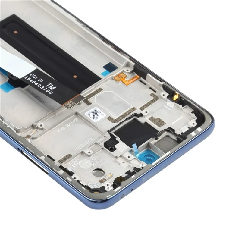 For Xiaomi Redmi Note 9 Pro 5G M2007J17C / Mi 10T Lite 5G M2007J17G Grade C LCD Screen and Digitizer Assembly + Frame Replacement Part (without Logo) - Blue