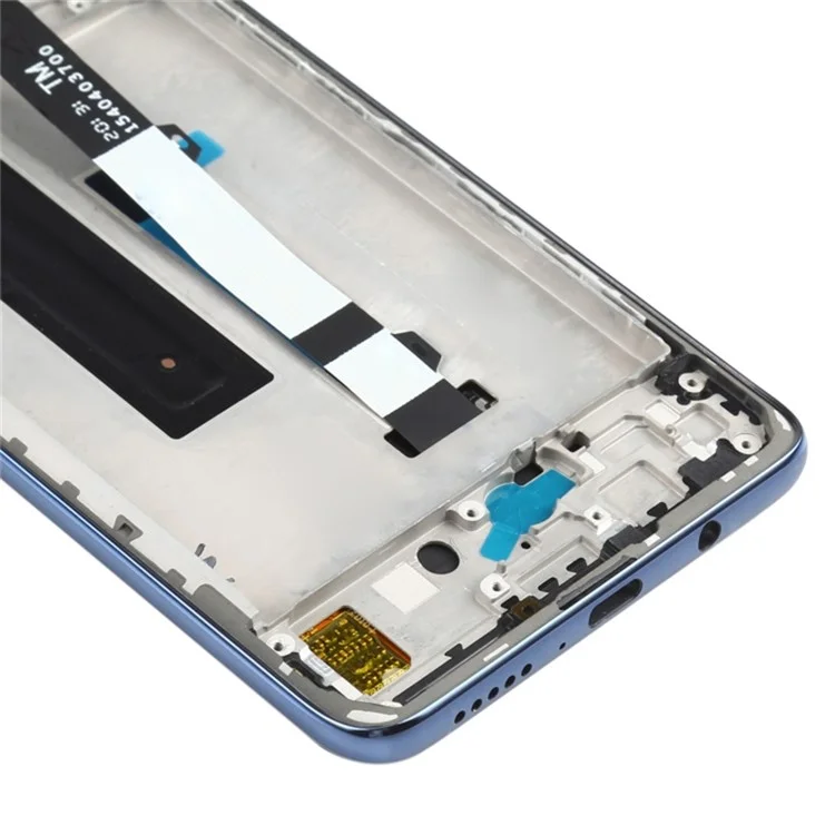 For Xiaomi Redmi Note 9 Pro 5G M2007J17C / Mi 10T Lite 5G M2007J17G Grade C LCD Screen and Digitizer Assembly + Frame Replacement Part (without Logo) - Blue