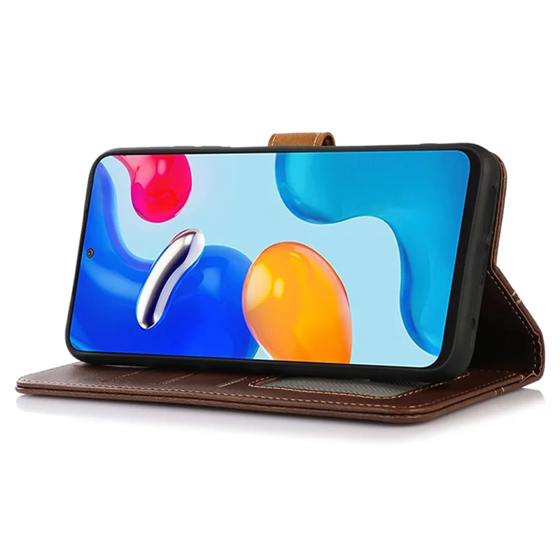 For Sony Xperia 5 V Calf Texture PU Leather Protective Phone Case Wallet Stand Smartphone Cover - Coffee