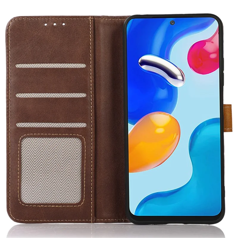 For Sony Xperia 5 V Calf Texture PU Leather Protective Phone Case Wallet Stand Smartphone Cover - Coffee